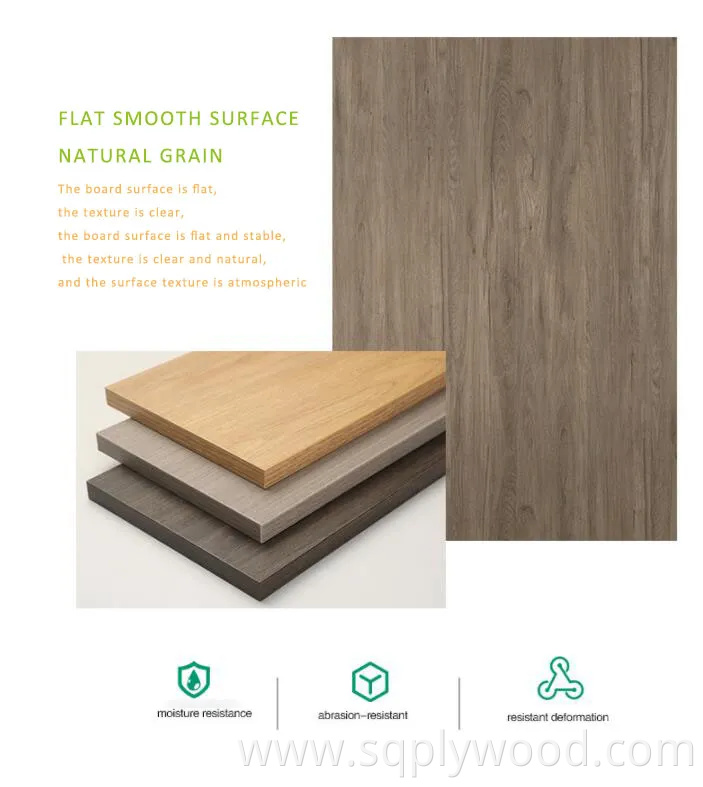 for Interior Wall Panel UV Glossy Laminated Pet Particleboard Melamine MDF